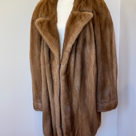 Men’s Golden Mink Fur Car Coat Jacket - XL - Picture 9 of 11